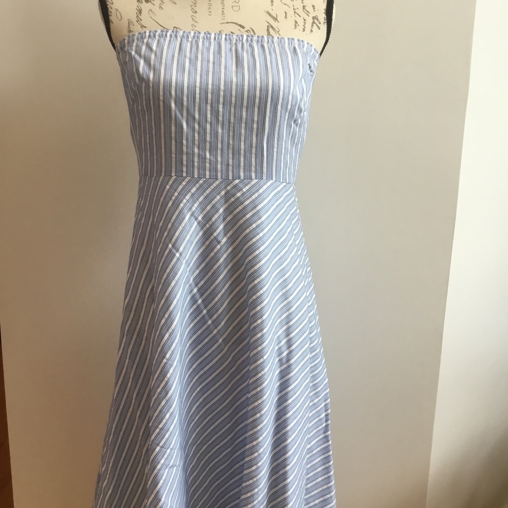 J CREW seersucker strapless dress